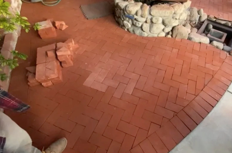 this image shows brick masonry in Cypress, California