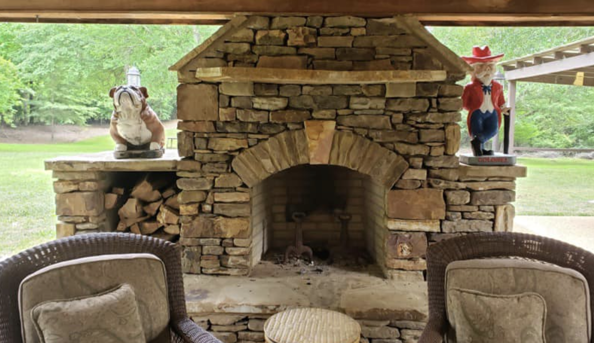 this image shows fireplace in Cypress, California