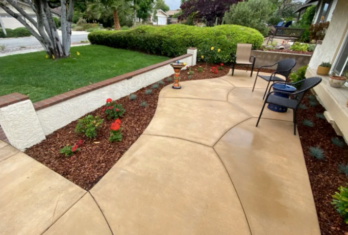 this image shows patio installation in Cypress, California