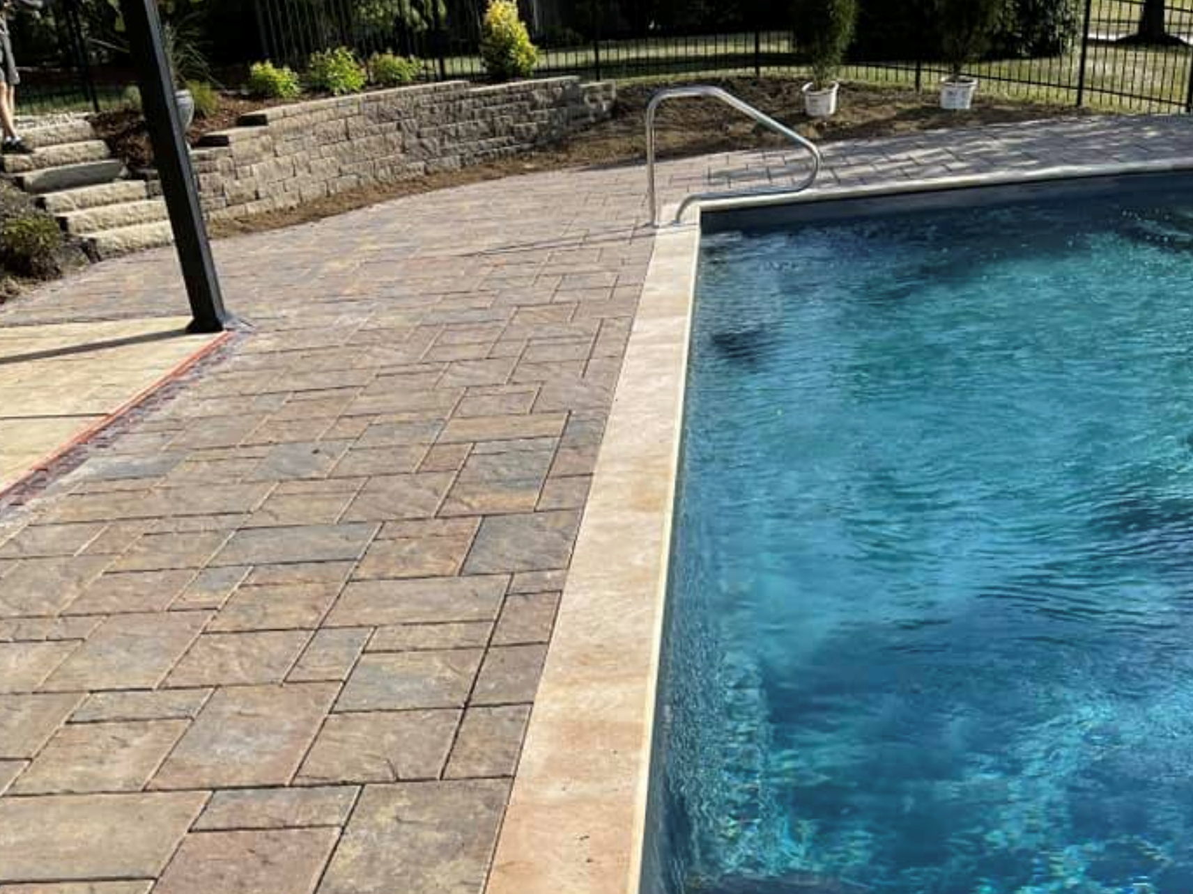 this image shows pool deck in Cypress, California