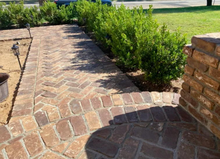 this image shows stone pavement in Cypress, California